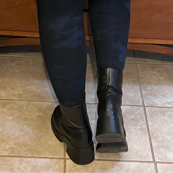 Vintage 90s Y2K SoHo Cobbler Alex Chunky Platform Leather Boots Size 8.5 - Picture 16 of 16